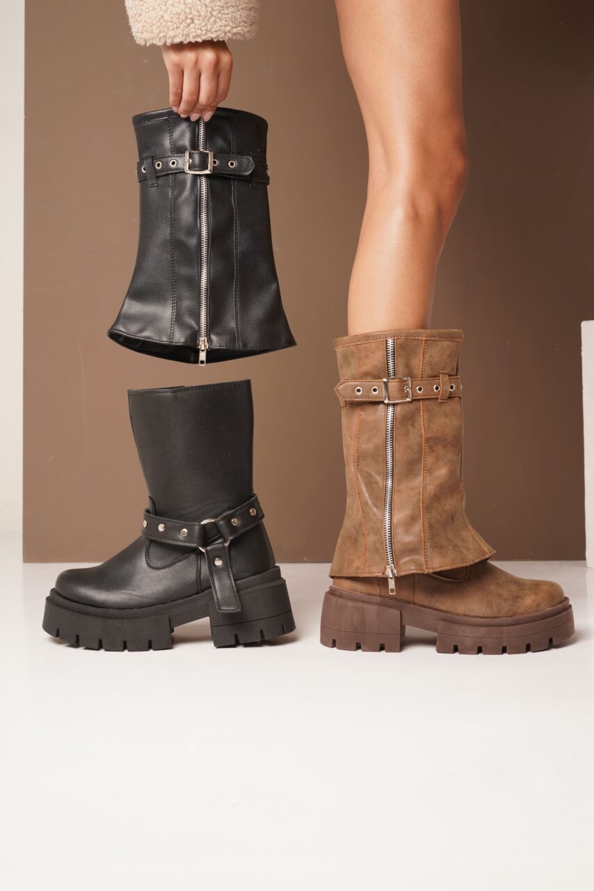 BOTAS 172 • Color Negro Suela • SINTETICO VEGAANO Women - Zapatos para Mujer BOTAS 172 • Color Negro Suela • SINTETICO VEGAANO