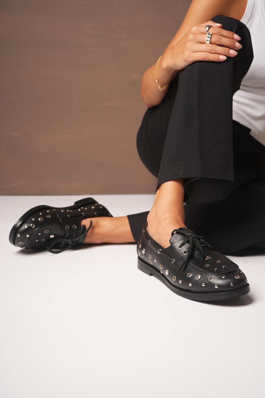 MOCASINES THEA • Color Negro y Chocolate Women - Zapatos para Mujer MOCASINES THEA • Color Negro y Chocolate