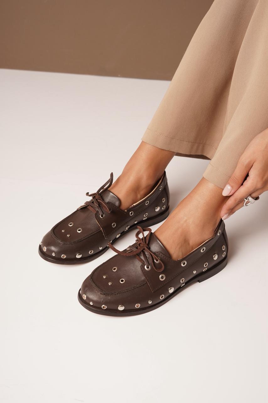 MOCASINES THEA • Color Negro y Chocolate Women - Zapatos para Mujer MOCASINES THEA • Color Negro y Chocolate - Image 5