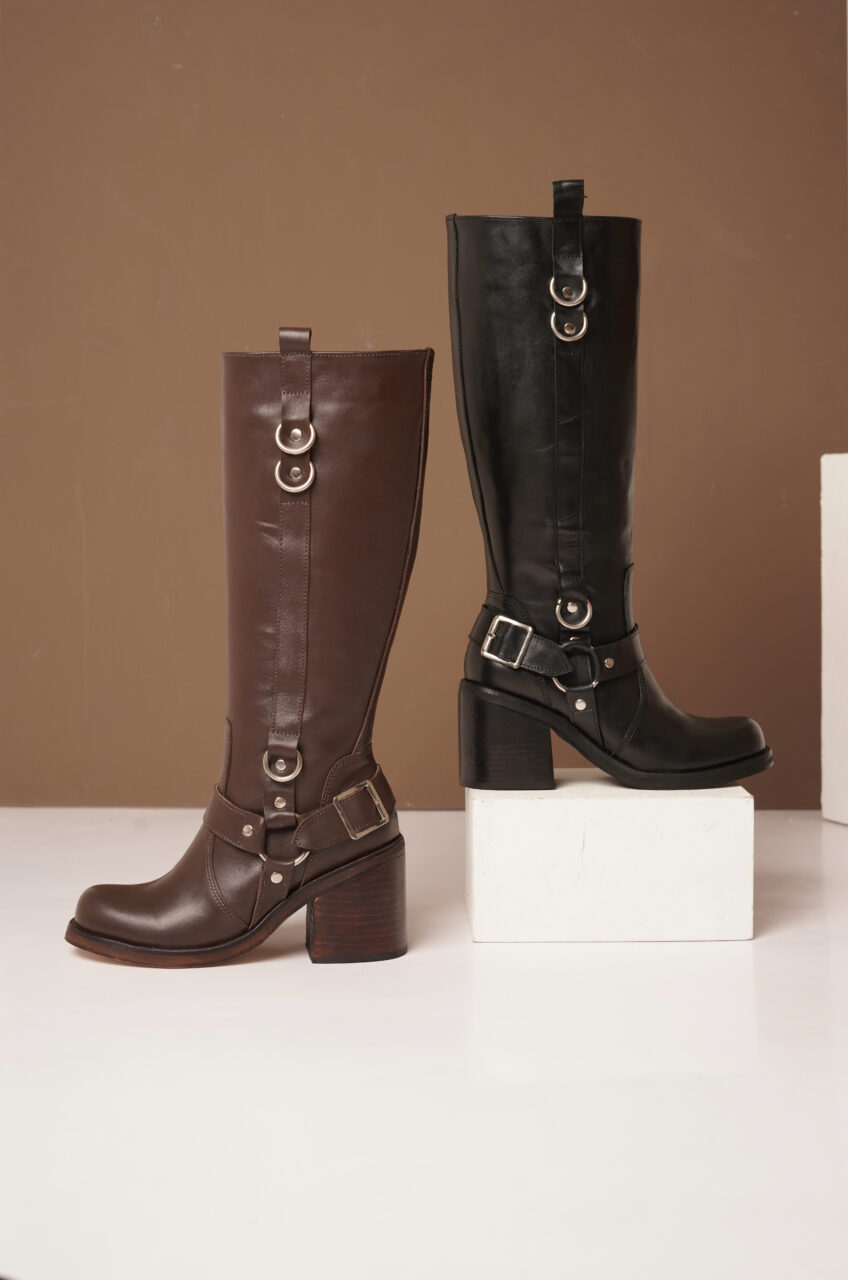 BOTAS PANAMA • Color Negro Marron Women - Zapatos para Mujer BOTAS PANAMA • Color Negro Marron